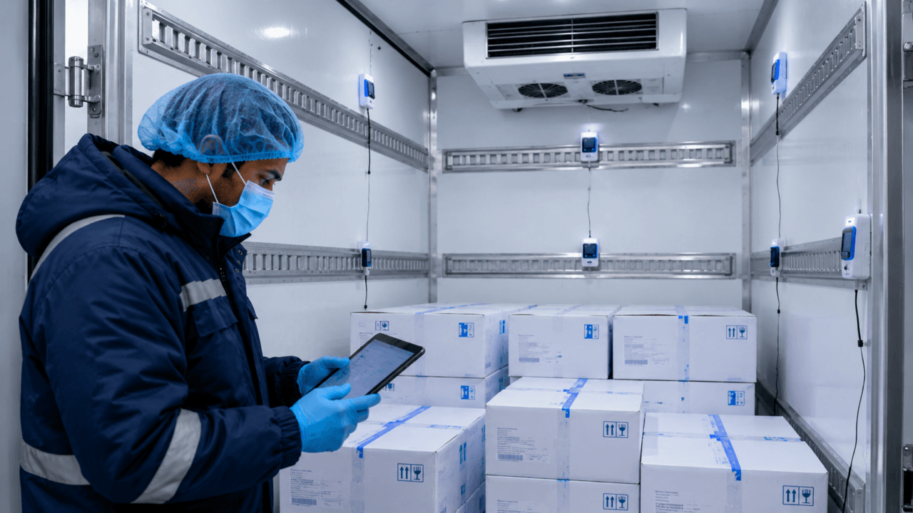 Thermal mapping of a pharmaceutical cold chain vehicle