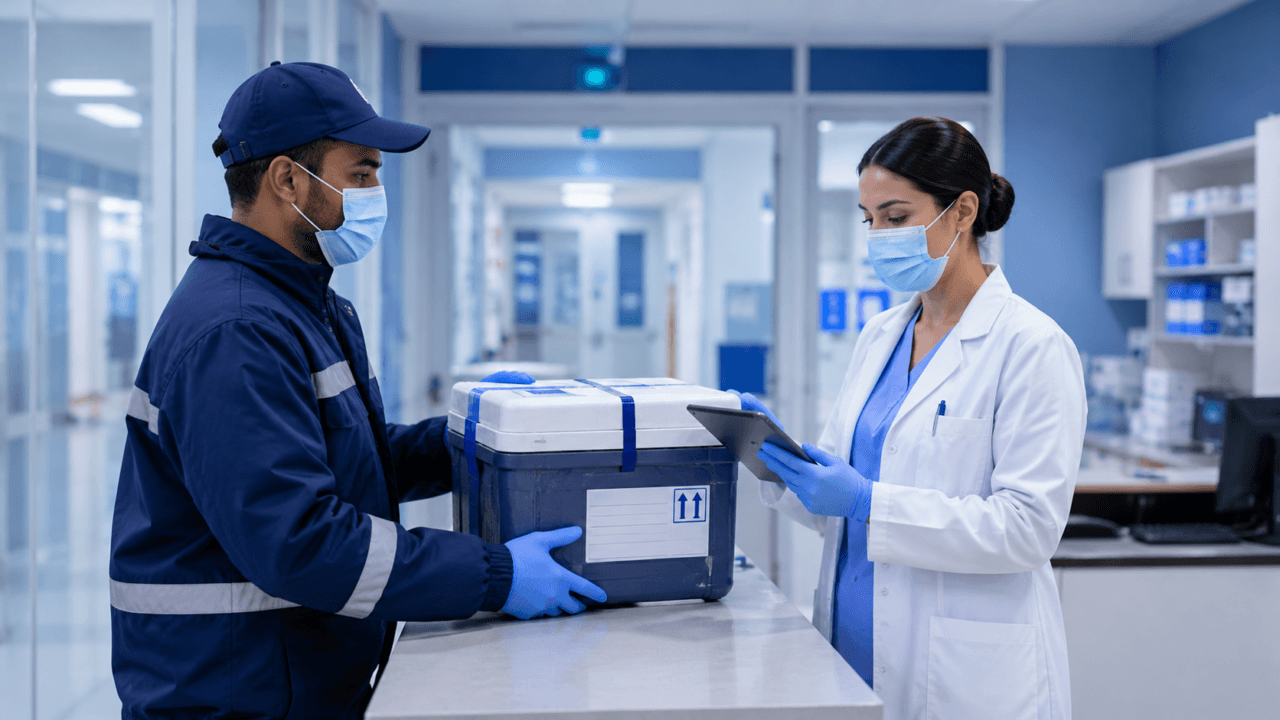 Documented cold chain delivery handover
